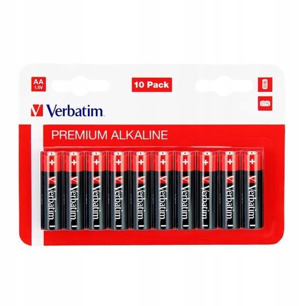Bateria alkaliczna, AA, 1.5V, Verbatim, blistr, 10