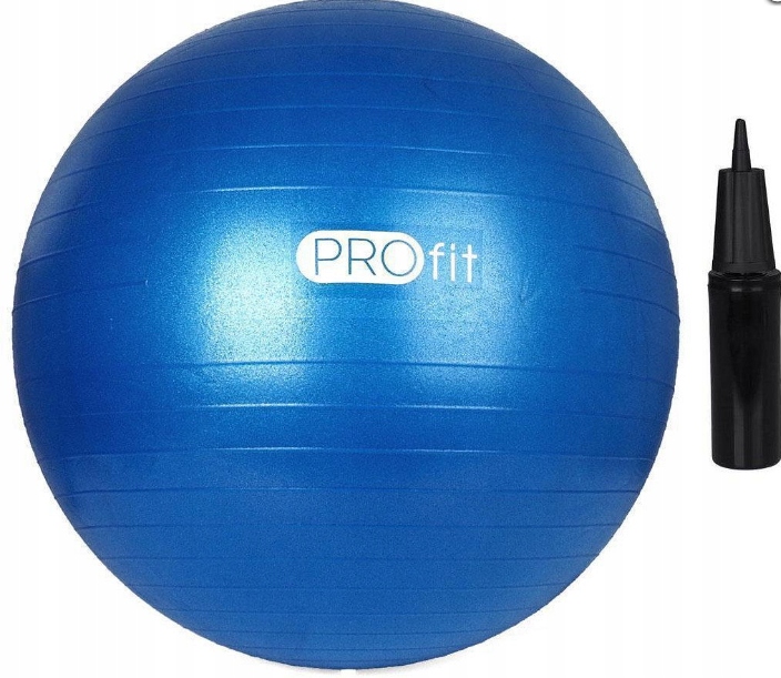Piłka gimnastyczna 45cm + pompka Profit (niebieska