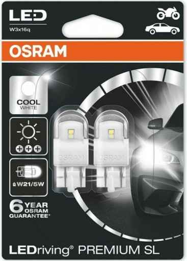 Żarówki W21/5W T20 OSRAM LED 7915cw zimna biała