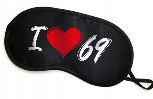 Maska- Opaska na oczy ""I LOVE 69""