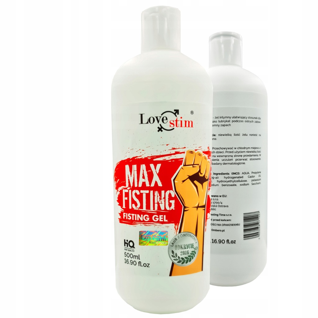 MAX FISTING GEL 500ml ŻEL DO MAXYMALNEGO FISTINGU