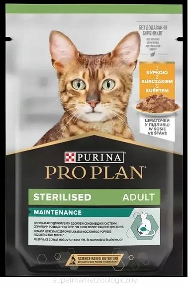 PRO PLAN Sterilised Delikatne kawałki z Kurczakiem w sosie 85g