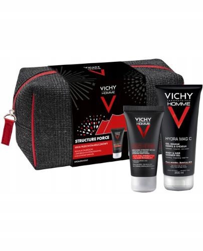 VICHY HOME STRUCTURE FORCE KREM+ŻEL+KOSMETYCZKA