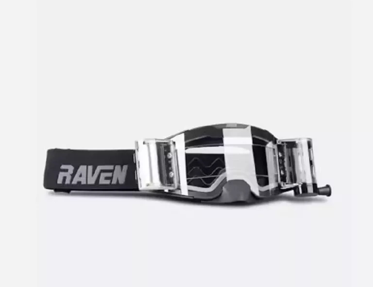 GOGLE CROSS RAVEN HALCON CZARNE SZYBKA PRZEZROCZYSTA ROLL-OFF