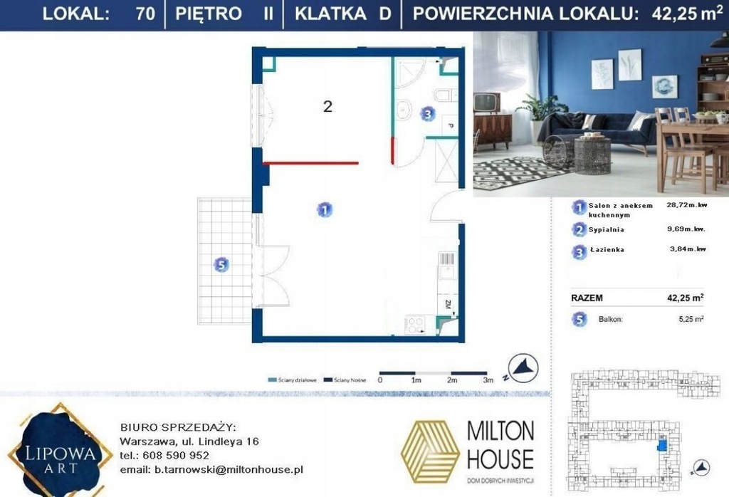 Mieszkanie Pruszków, pruszkowski, 42,25 m²