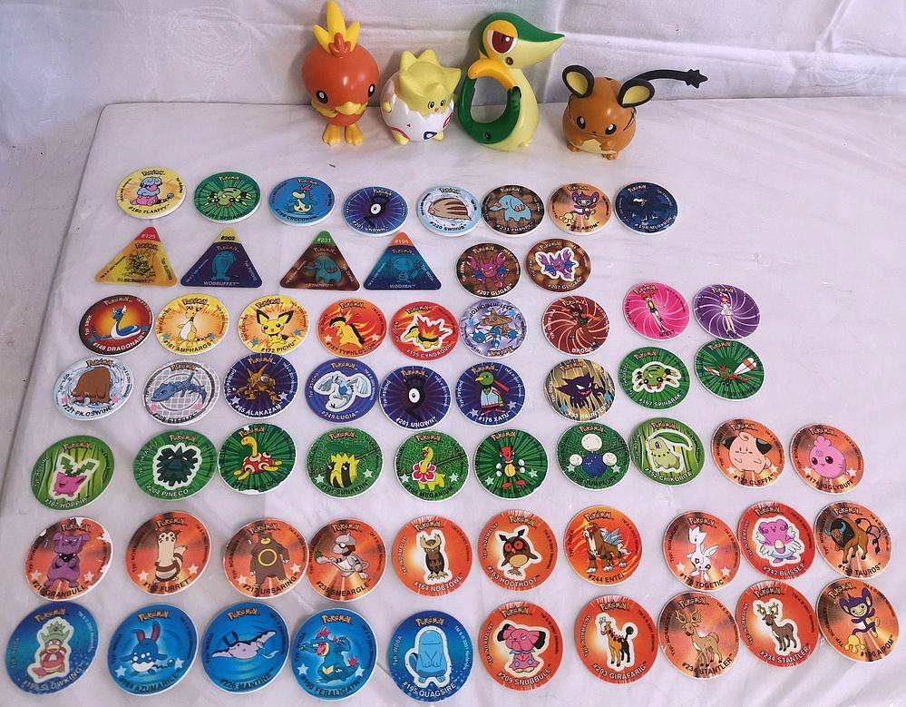 62x Żetony Lays POKEMON TAZO Duo + figurki Pikachu