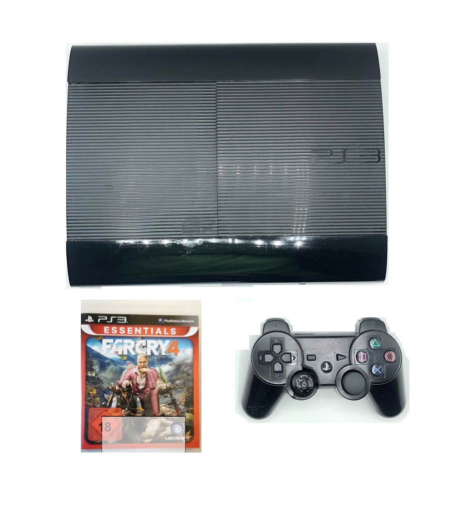 PS3 PlayStation 3 Super Slim 500GB + Pad+Far Cry 4