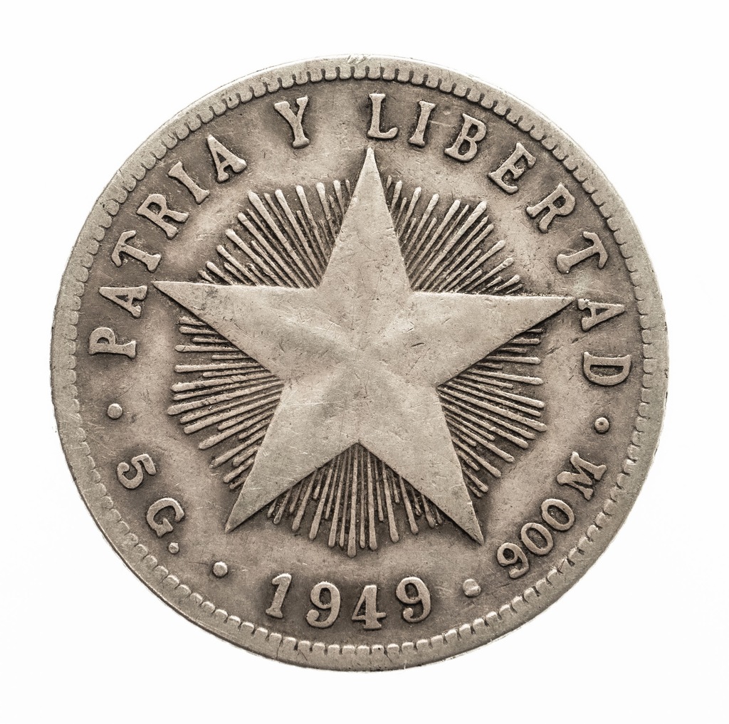 KUBA 20 CENTAVOS 1949 ROK st.3+
