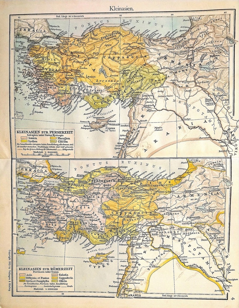 mapa Kleinasien zur PerserzeitRomerziet wyd. 1914 10529952560 oficjalne archiwum Allegro
