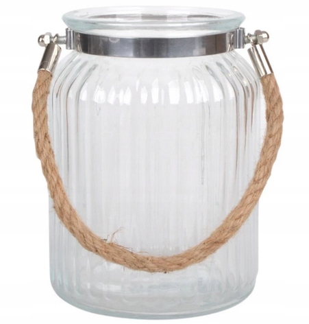 Actuel szklany świecznik latarenka dekoracyjny słoik na Tealighty