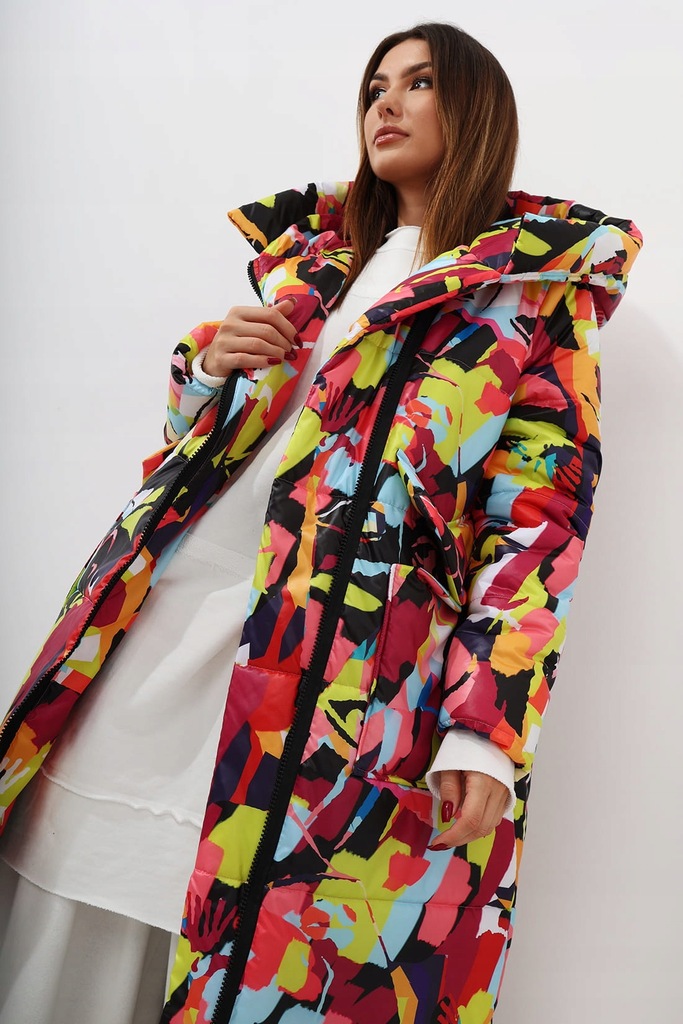 Kurtka płaszcz ocieplany Picasso Miss City Official pomarańczowy