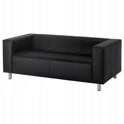 IKEA KLIPPAN Sofa 2-osobowa, Bomstad czarny kanapa