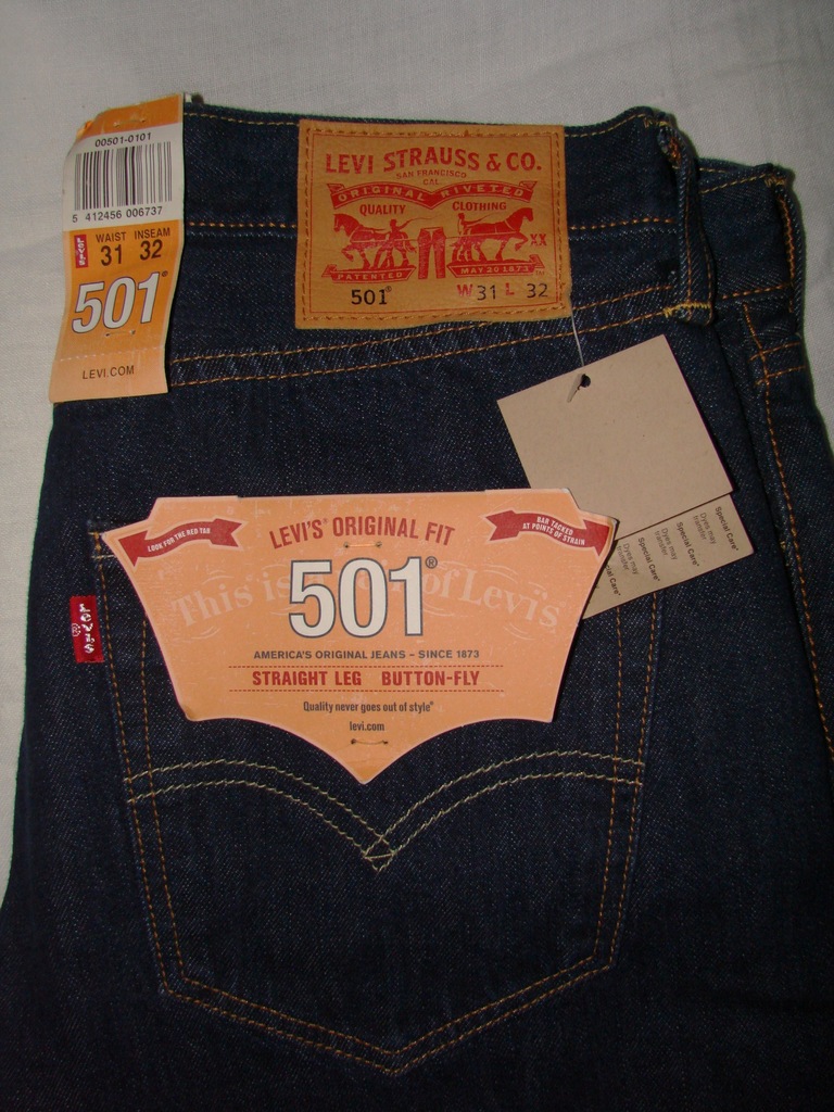 LEVI'S LEVIS STRAUSS 501_ SPODNIE JEANSY W31 L32