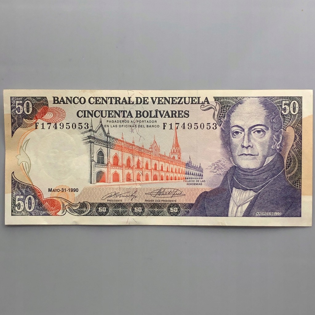 5174. Wenezuela - 50 bolivares 1990r.