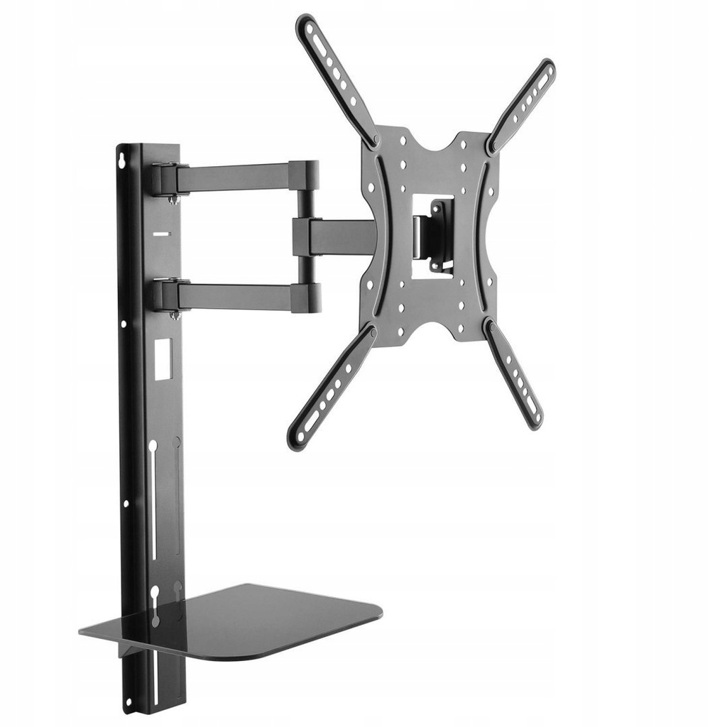 Кронштейн VESA 75x75 c полочкой для ресивера