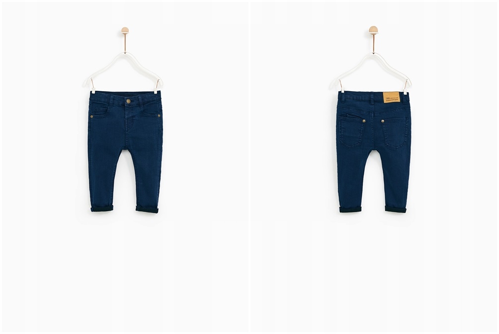 R2A105 ZARA __FZ1 SPODNIE GŁADKIE SKINNY __18-24M