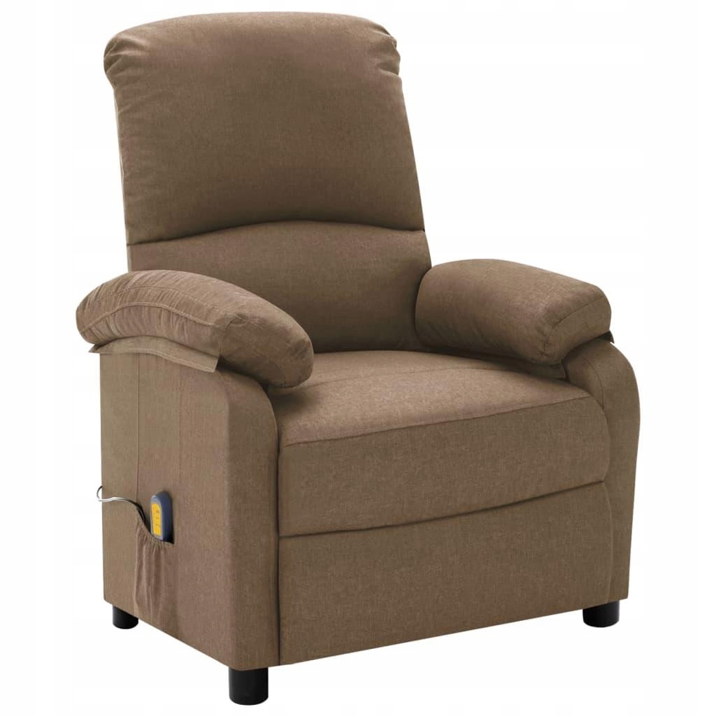 Fotel masujący VidaXL brązowy