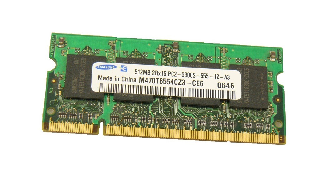 Pamięć RAM 512 MB Laptop SO-DiMM DDR2 PC2 5300S