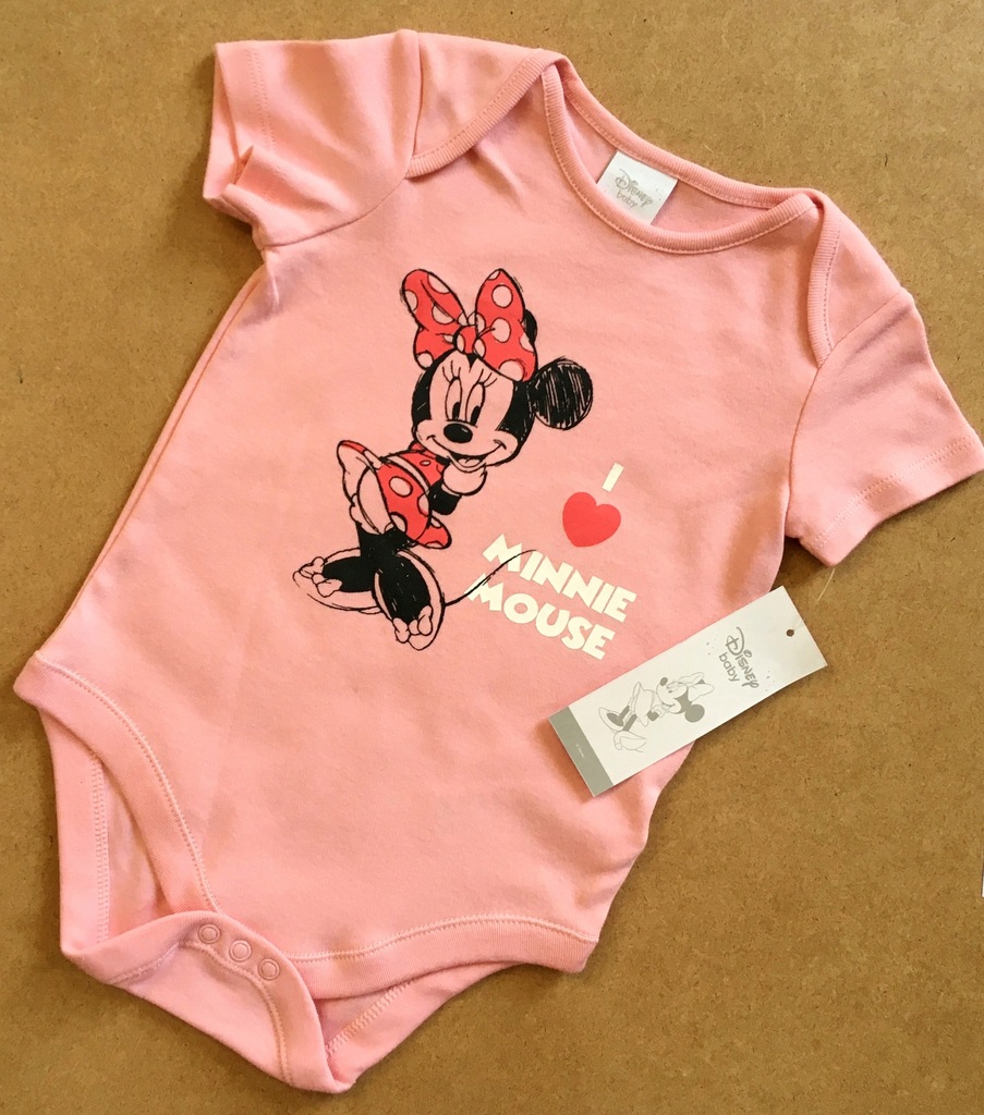 F&F DISNEY MINNIE body róż 86 12-18m