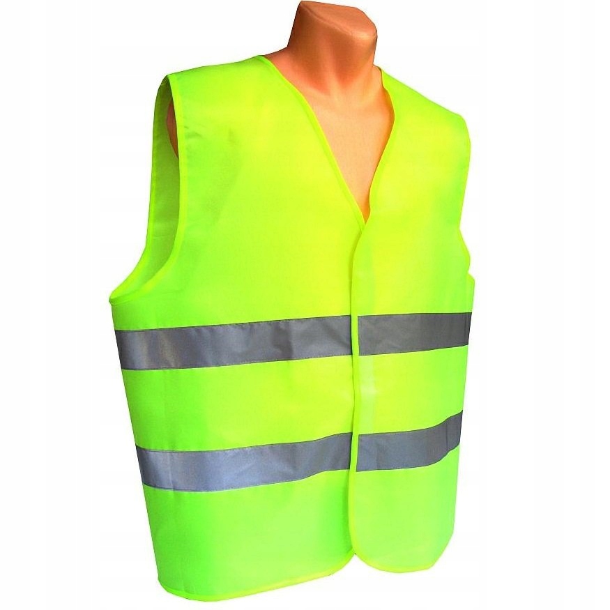 Kamizelka Odblaskowa Samochodowa Żółta XL - Do Auta i Na Drogę