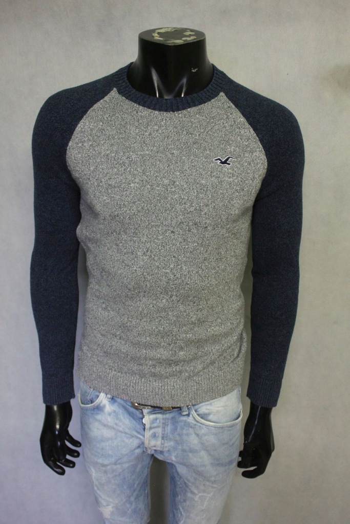 HOLLISTER SWETER MESKI MELANZ LOGO