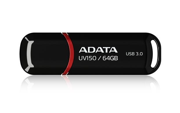 Pendrive ADATA UV150 AUV150-64G-RBK (64GB; USB 3.0