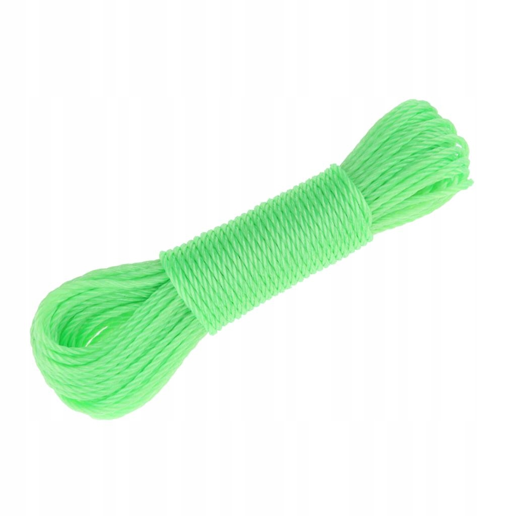 20m 10m Nylon Braided Rope for Camping Gardening Clothesline , Green-10m