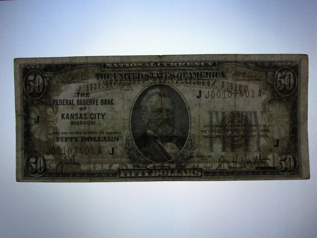 Купить Банкнота номиналом 50 долларов 1929 года, НАЦИОНАЛЬНАЯ ВАЛЮТА.: отзывы, фото, характеристики в интерне-магазине Aredi.ru