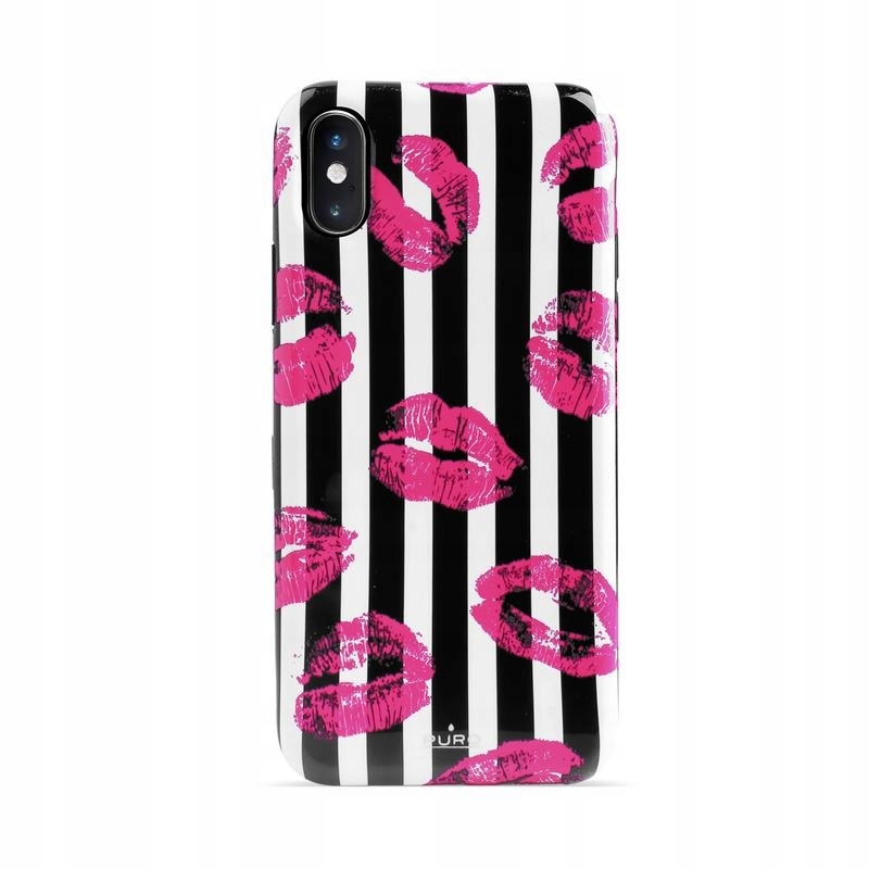 PURO Glam Miami Stripes - Etui iPhone Xs / X (Kiss