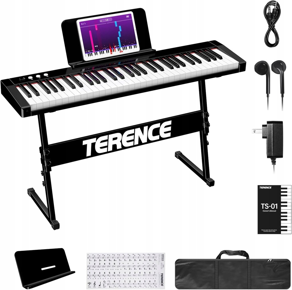 Keyboard Terence TS-02|Bluetooth, 61 klawiszy, czarny
