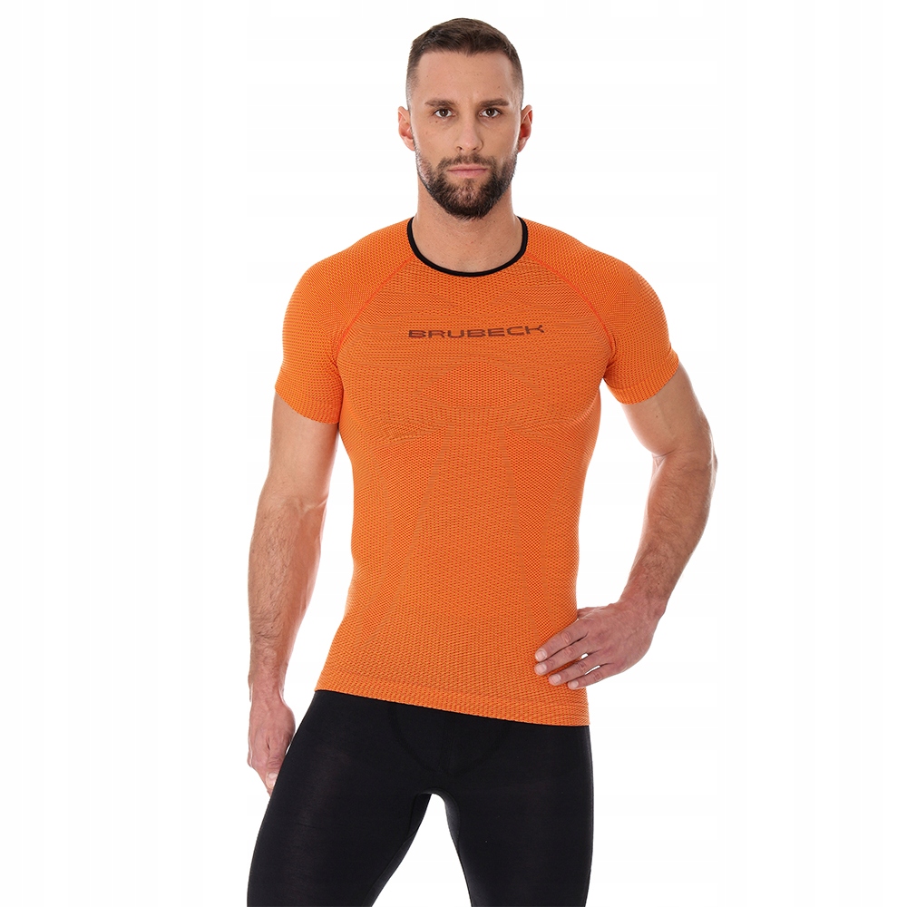 Męska koszulka do biegania Brubeck 3D PRO RUN SS11920 orange L