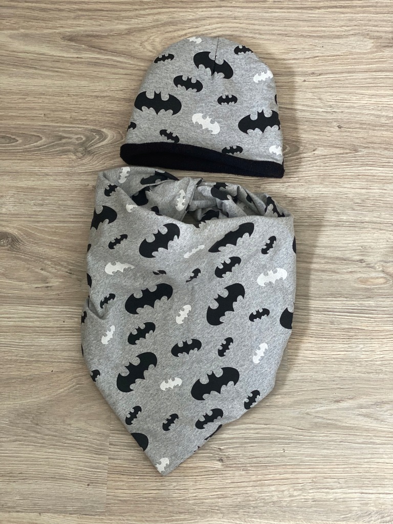 H&M czapka i chusta duża Batman 92/104 cm