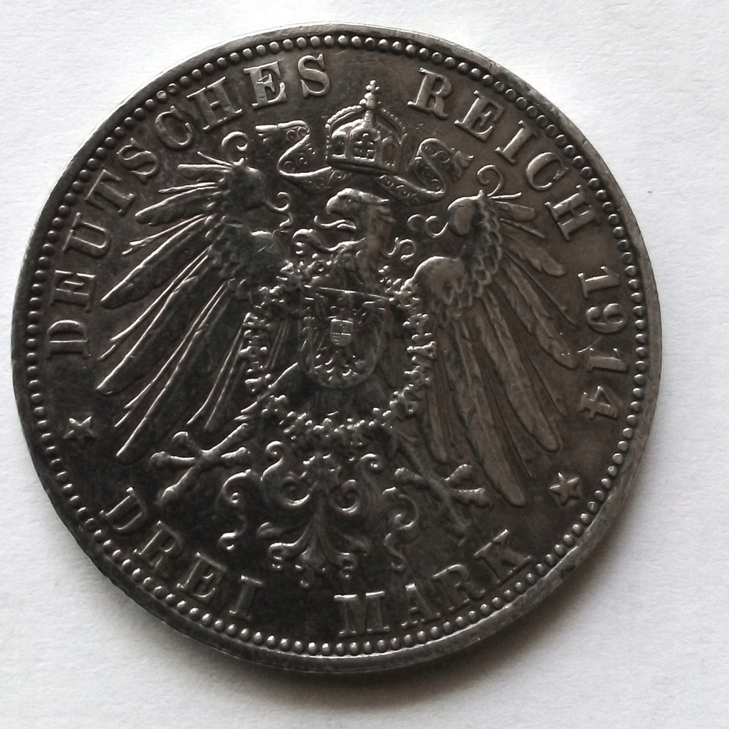 Купить Германская империя 3 марки, серебро 1914 г.: отзывы, фото, характеристики в интерне-магазине Aredi.ru