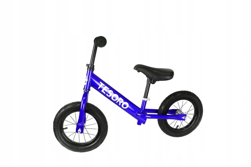 Rowerek biegowy dla dzieci PL-12 Niebieski Metalic