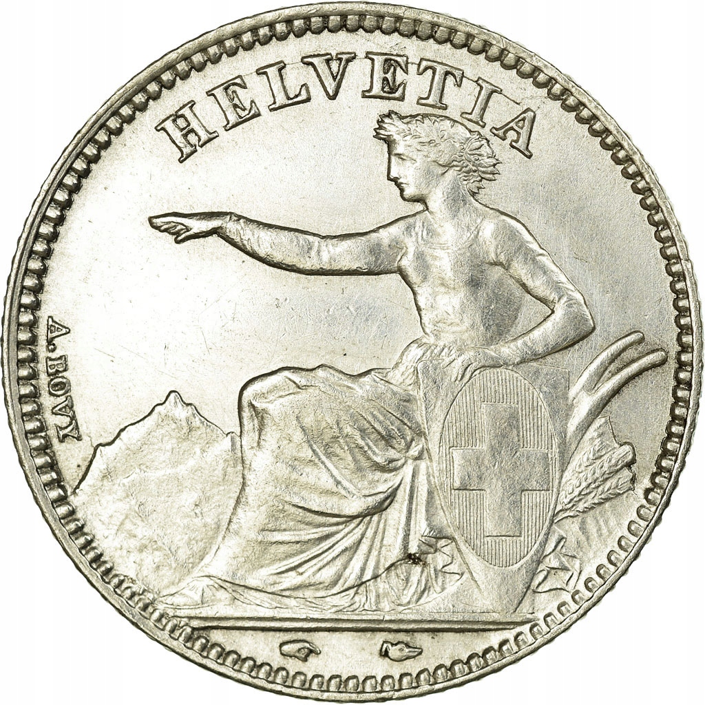 Moneta, Szwajcaria, Franc, 1850, Paris, MS(60-62),