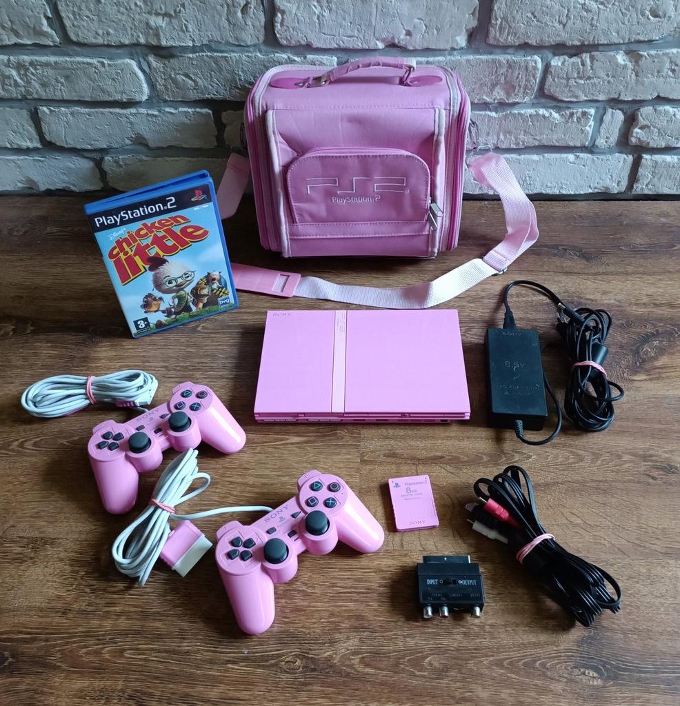 Konsola SONY PS2 PLAYSTATION 2 slim różowa pink
