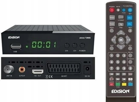 Dekoder DVBT2 H.265/HEVC Edision Picco T265