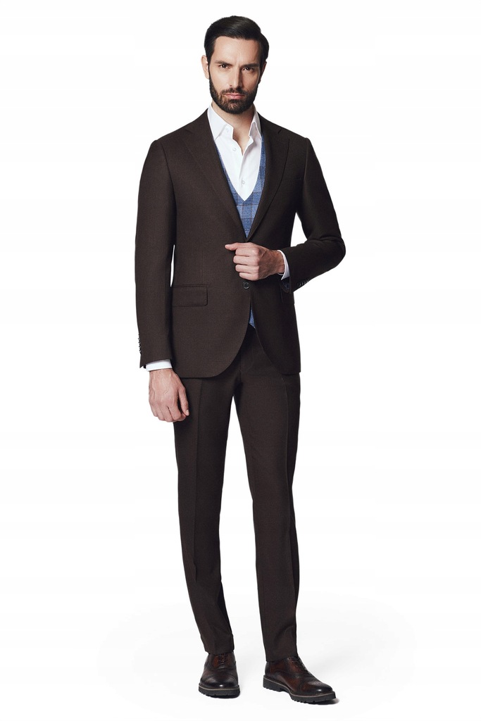 Garnitur Brązowy Wełniany Lancerto Flengi 176/96/82