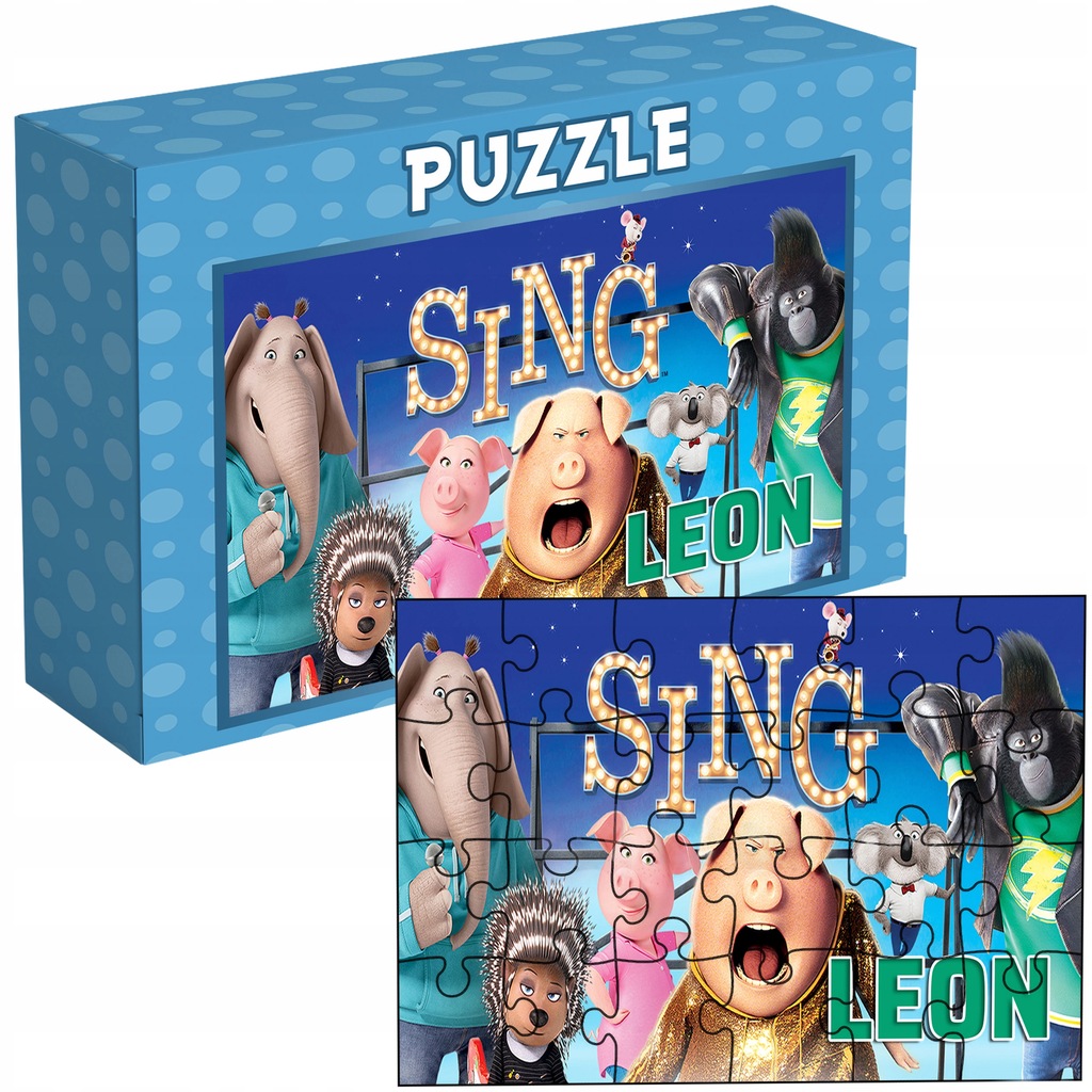 PUZZLE W PUDEŁKU DLA DZIECI SING BAJKA NETFLIX Y5