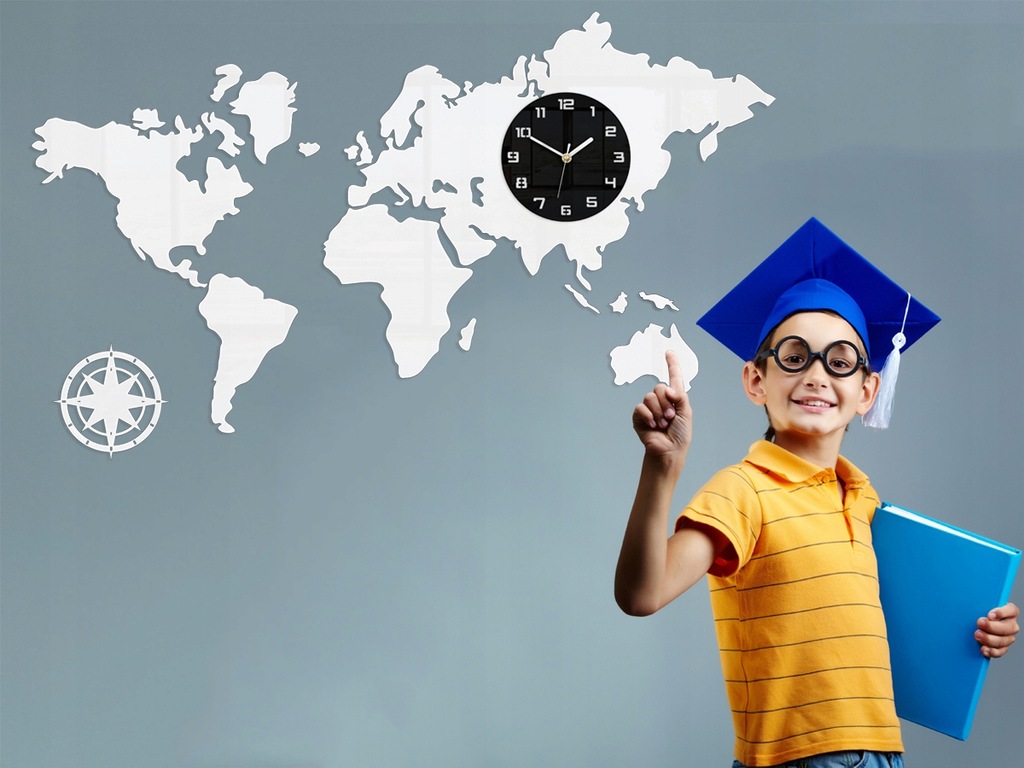 Купить БОЛЬШИЕ НАСТЕННЫЕ ЧАСЫ, КАРТА МИРА, БЕЛЫЕ, ПРИКЛЕЕННЫЕ: отзывы ...