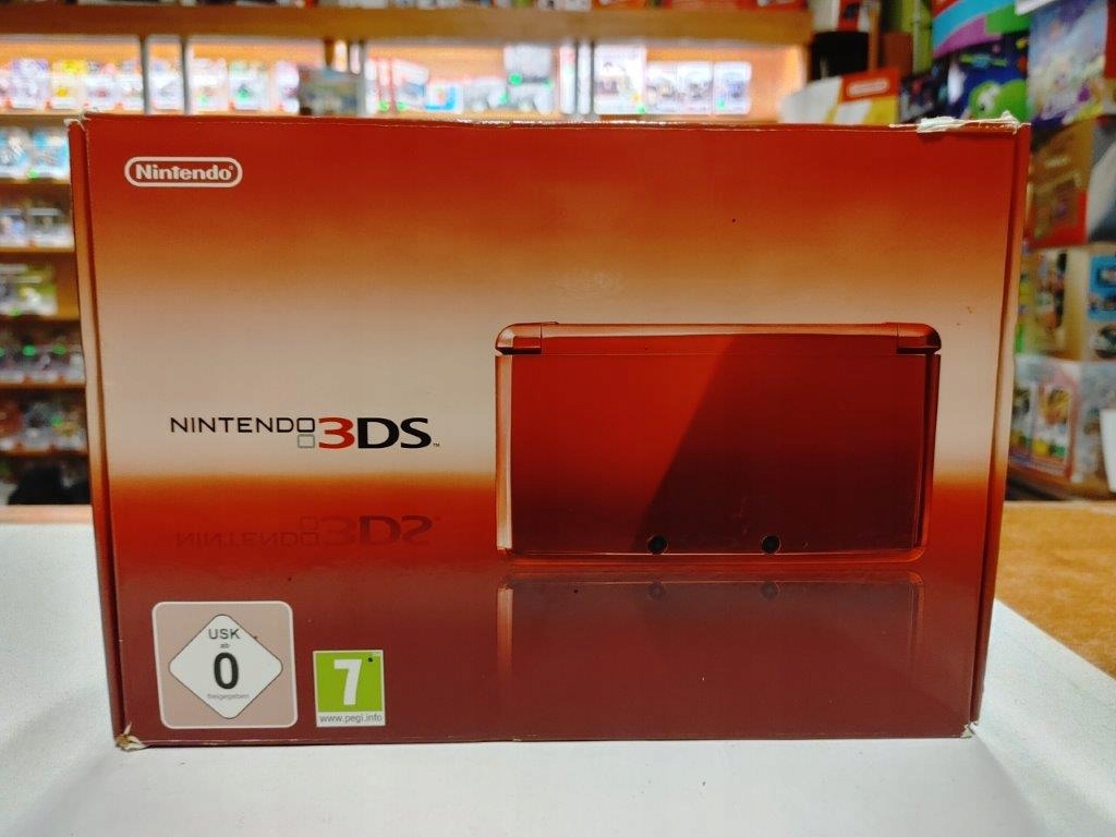 KONSOLA NINTENDO 3DS CZERWONA + USB + RYSIK + PUDEŁKO
