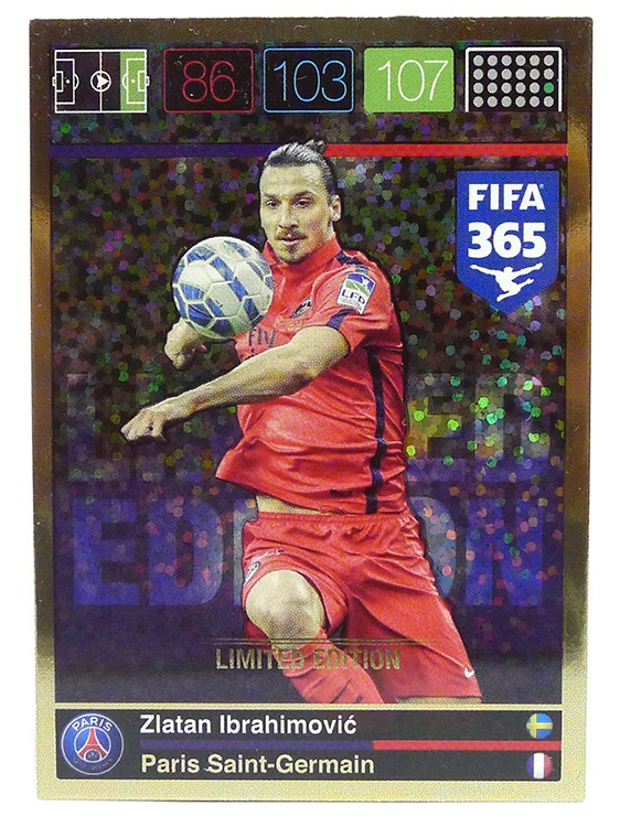 PANINI FIFA365 LIMITED EDITION ZLATAN IBRAHIMOVIC