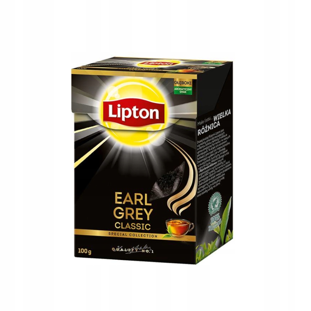 Lipton Earl Grey herbata czarna liściasta 100g