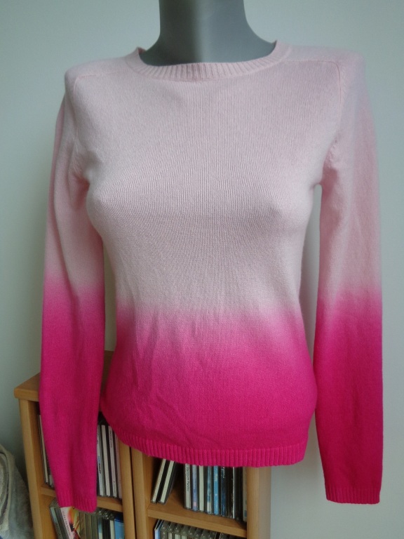 sweter  różowy cieniowany 5.525 S kaszmir