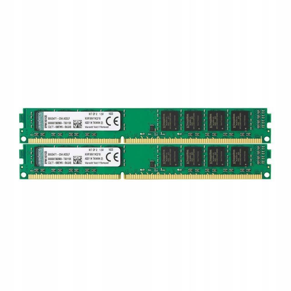 16GB 2x8GB DDR3 12800 KINGSTON KVR16N11K2/16 NOWA