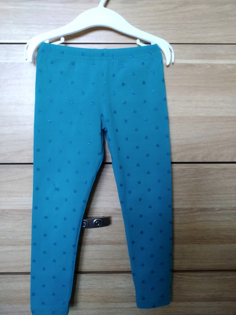 M&S legginsy w groszki brokatowe r.98/104