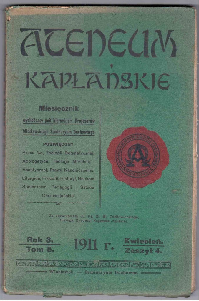 Ateneum Kapłańskie masoneria 1911