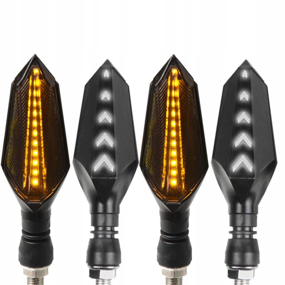 4X KIERUNKOWSKAZ LED MOTOCYKLA SKUTERA QUADA MOTOCYKLOWY Atest DYNAMICZNY