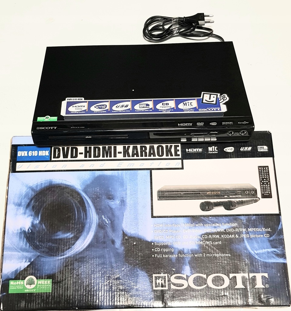 SCOTT DVX 610 HDK dvd funkcja Karaoke