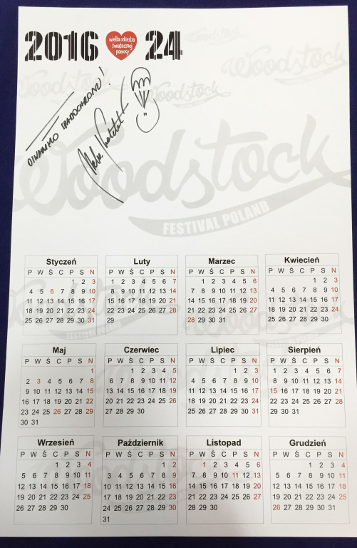Mela Koteluk- kalendarz 2016 z autografem